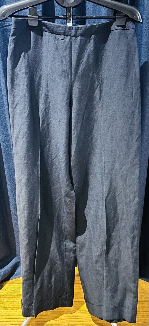 Armani Collezioni Black Linen Pants Women's size 8